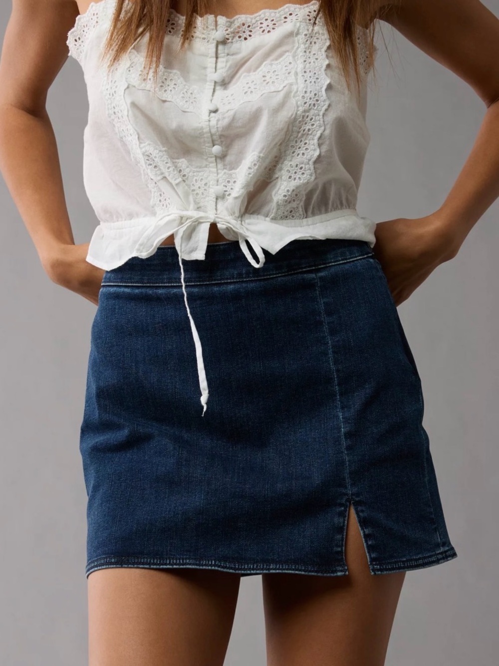 Denim Mini Skort